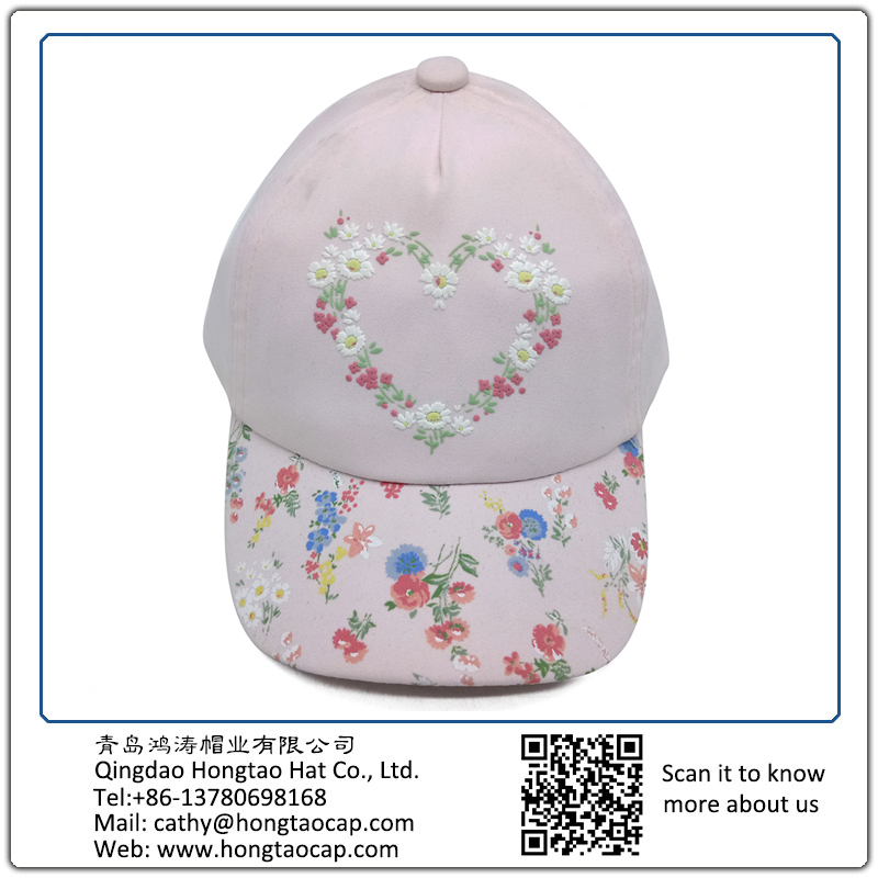 cotton fine yarn twill printed cap for baby