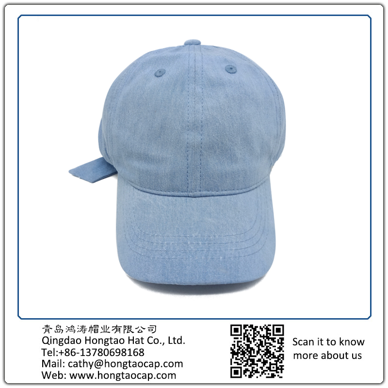 Fine-grained denim washed hat for girls
